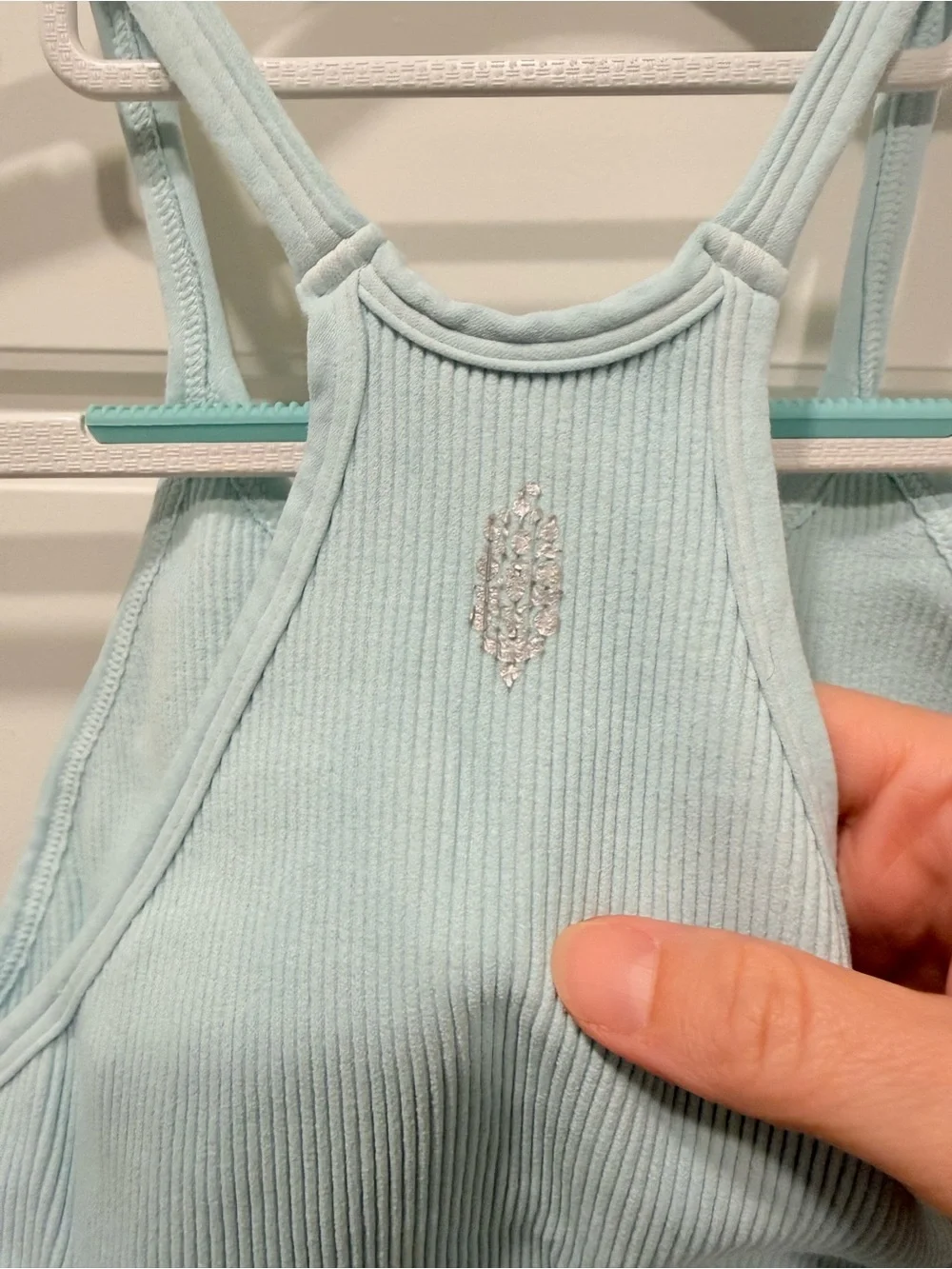 Free People | Happiness Runs Long Crop Tank NWOT | Light Blue